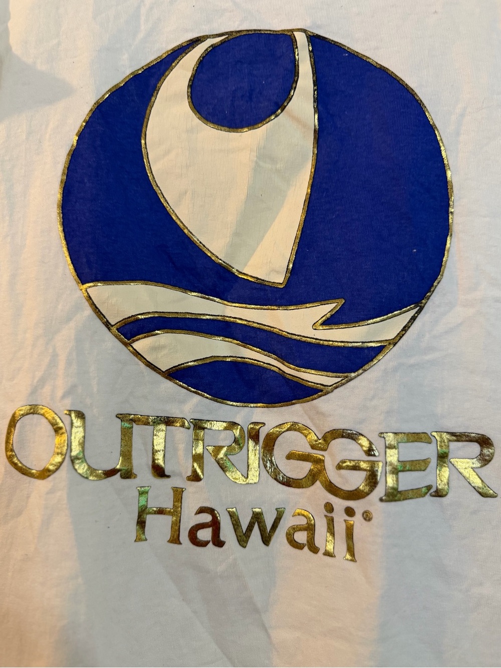 Anvil White Tank Top with Blue and Gold Logo